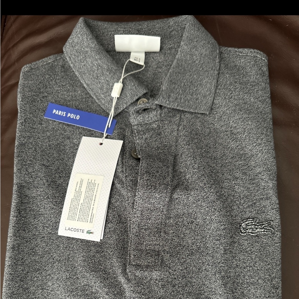 Lacoste Men's Short Sleeved Ribbed Collar T-Shirt Classic Pique Polo Shirt